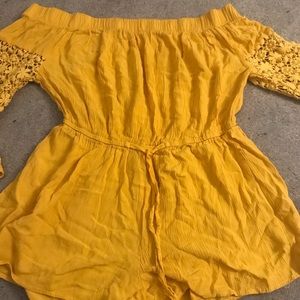 MUSTARD YELLOW ROMPER✨